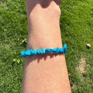 Blue-Dyed Howlite Beaded Bracelet